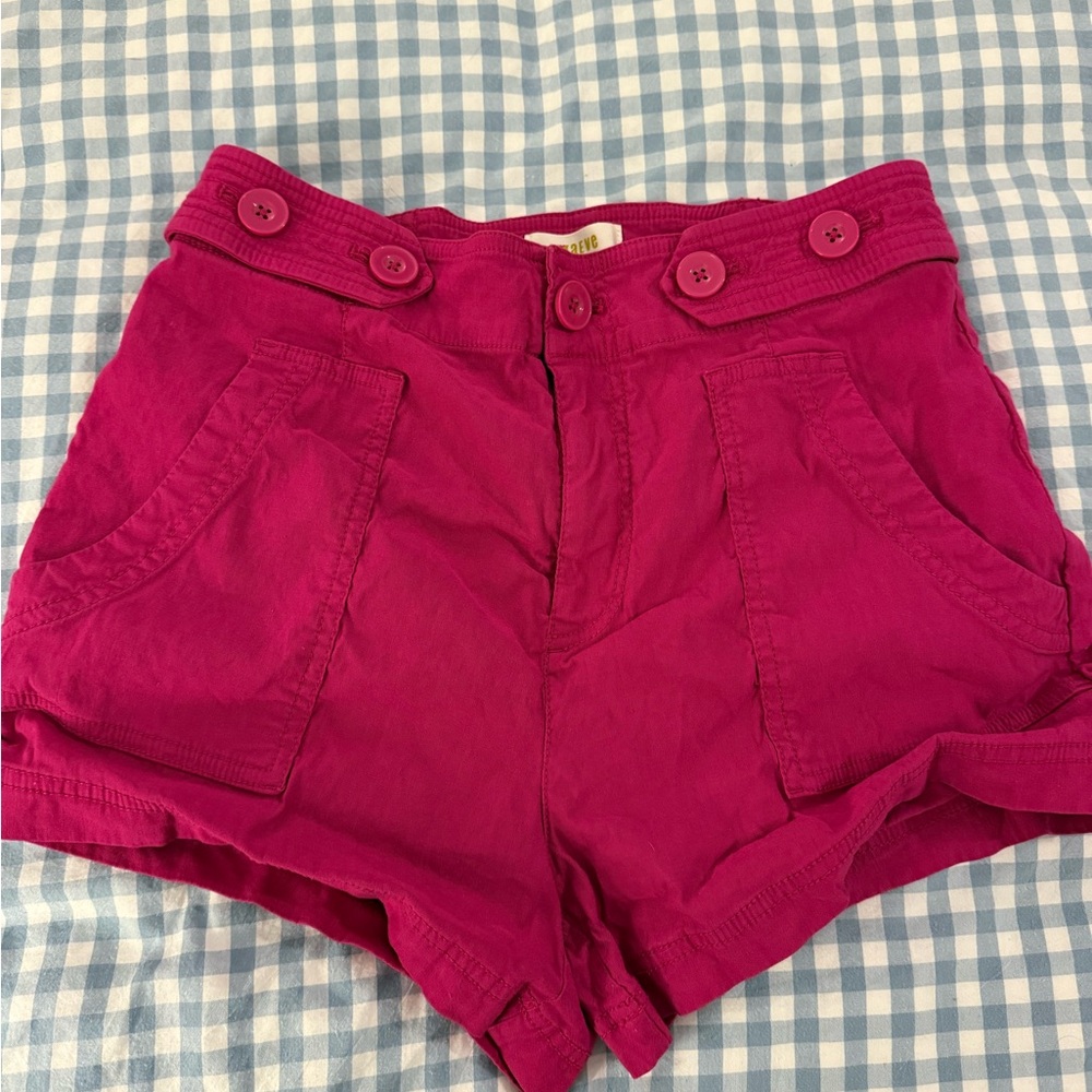 Anthropologie High-Waist Hot Pink Shorts